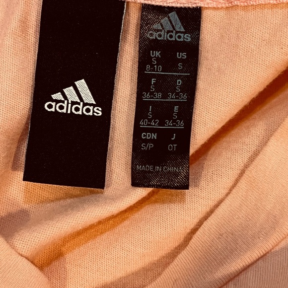 ADIDAS tank top crew neck size small salmon peachy color - Picture 4 of 4
